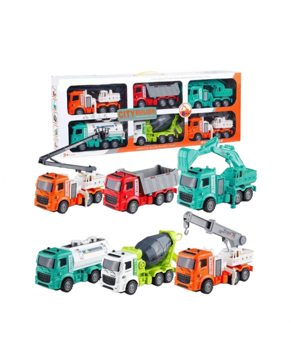 Σετ οχημάτων εργασίας - 6pcs - XLQ-6G