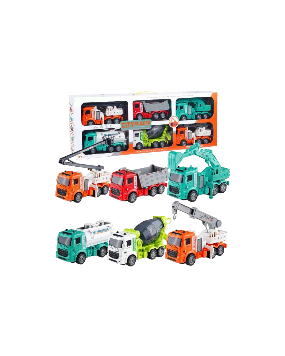 Σετ οχημάτων εργασίας - 6pcs - XLQ-6G