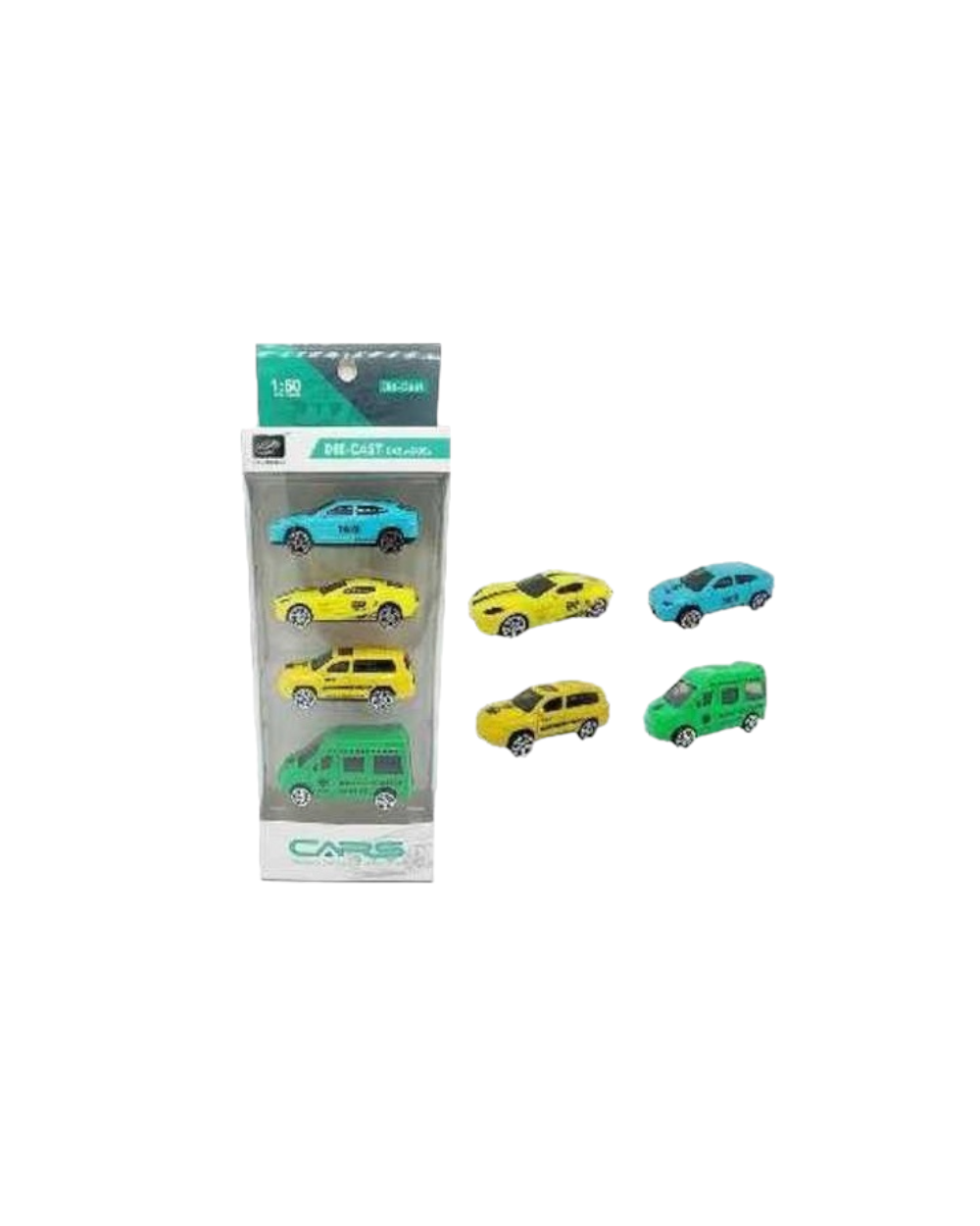 Σετ μεταλλικά αυτοκινητάκια - 4pcs - 366-19