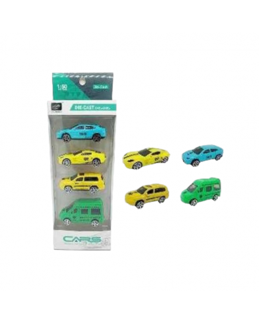 Σετ μεταλλικά αυτοκινητάκια - 4pcs - 366-19