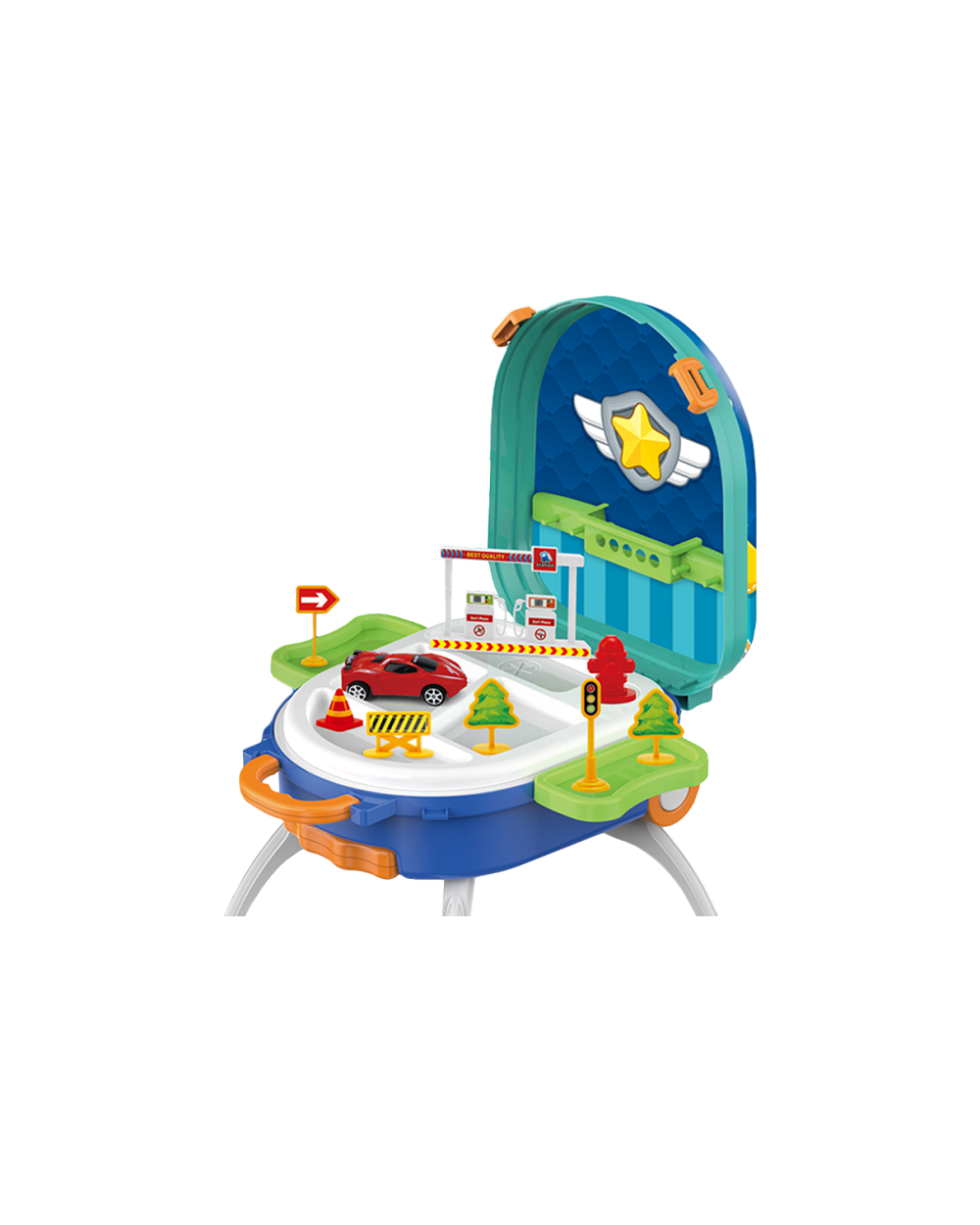 Σετ αυτοκινητόδρομος City Racing με βαλιτσάκι & αξεσουάρ - DL9916-14