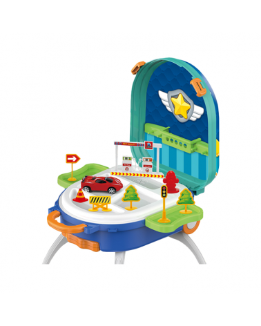 Σετ αυτοκινητόδρομος City Racing με βαλιτσάκι & αξεσουάρ - DL9916-14