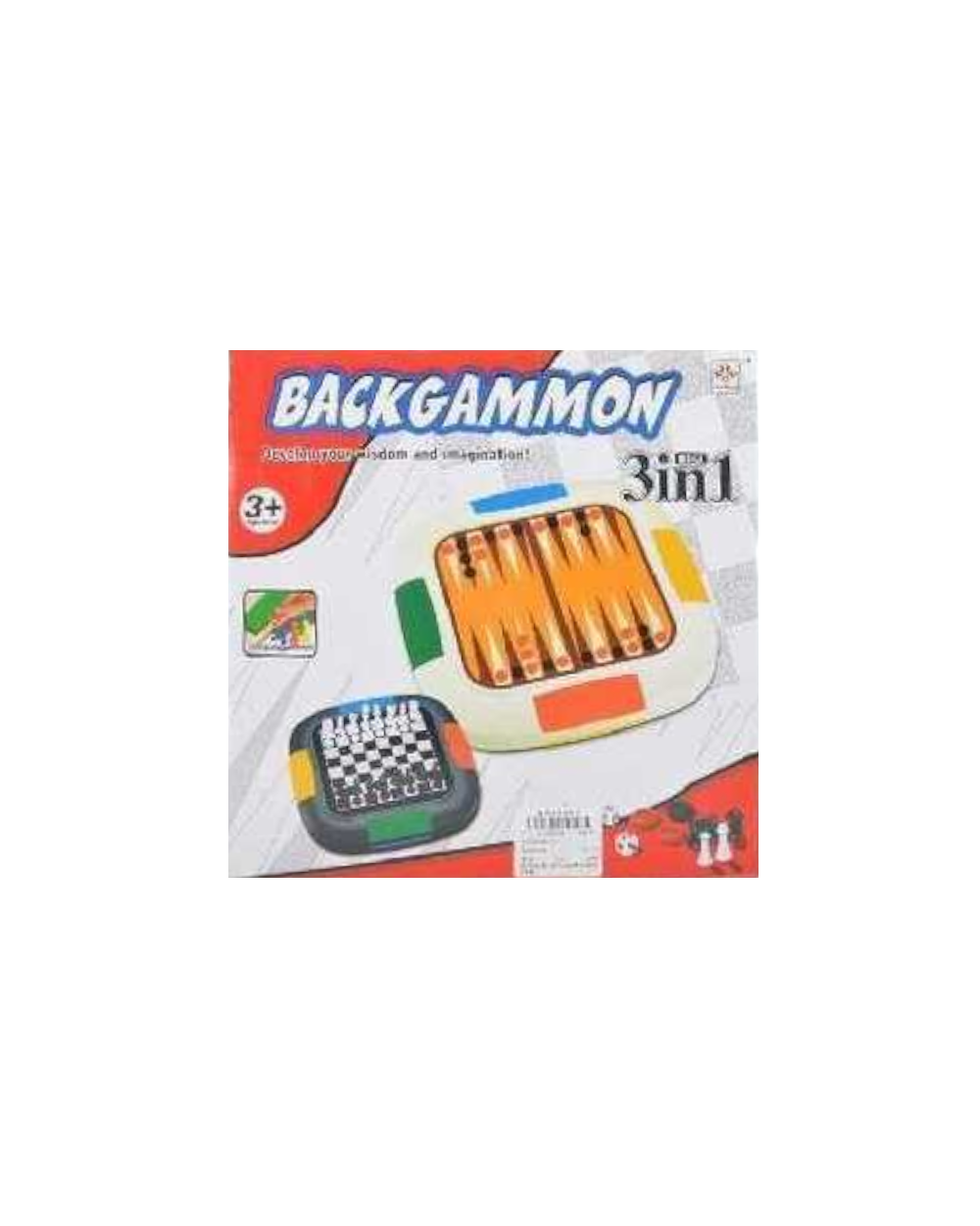 Επιτραπέζιο παιχνίδι Σκάκι-Τάβλι - 3in1 - 2882-7C1