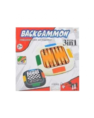 Επιτραπέζιο παιχνίδι Σκάκι-Τάβλι - 3in1 - 2882-7C1