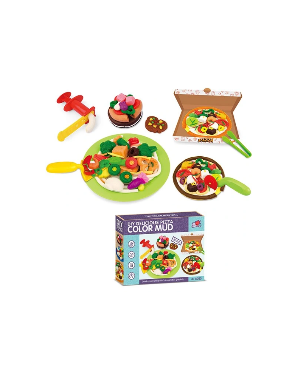 Σετ κατασκευών DIY με πλαστελίνη - Delicious Pizza - 5838-43