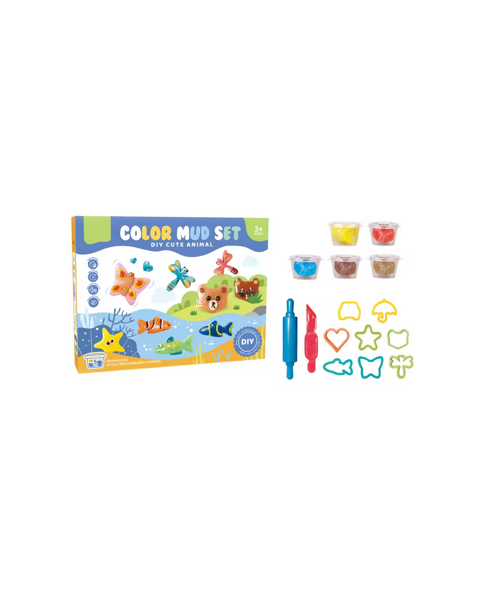 Σετ κατασκευών DIY με πλαστελίνη - 20g 5838-139A