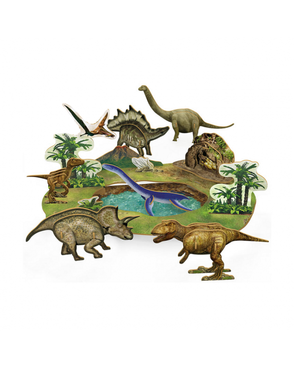 Τρισδιάστατο παζλ Δεινόσαυροι - 3D DIY - GXF001C-13D