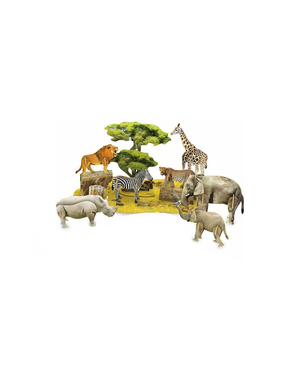 Τρισδιάστατο παζλ Ζώα της Ζούγκλας - 3D DIY - GXF001C-23D