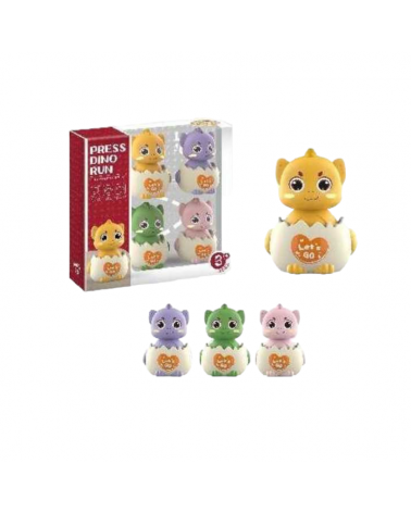 Παιχνίδι αυγά Δεινοσαύρου με ρόδες και Pull Back - 4pcs - 6613