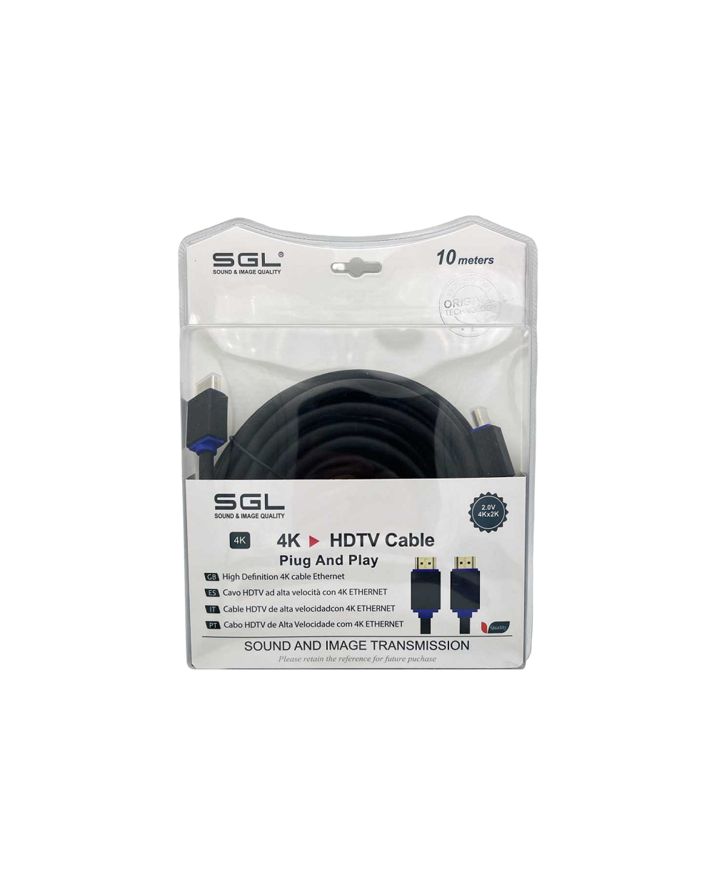 Καλώδιο HDMI - D1592 - High Speed 2.0V - 10m