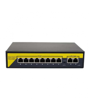 Switch καταγραφικού POE με 8 υποδοχές - 10/100Mbps