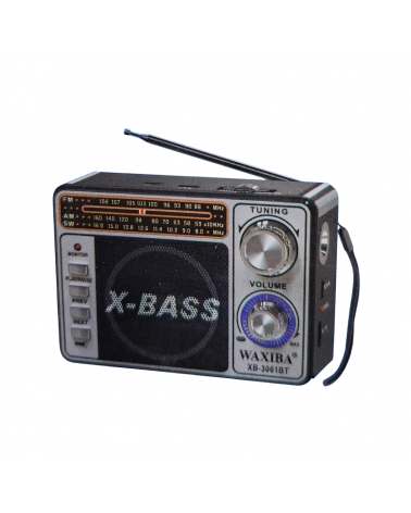 Επαναφορτιζόμενο ραδιόφωνο Retro - XB-3061BT - 020061 - Silver