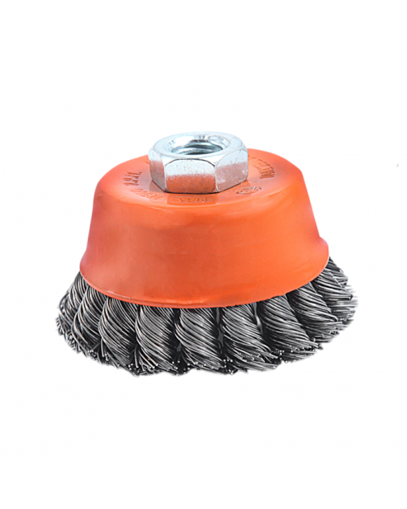 Συρματόβουρτσα καμπάνα στριφτή για γωνιακό τροχό - 3"/75mm - Finder