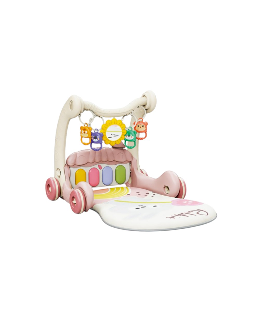 Βρεφικό γυμναστήριο & στράτα - 2in1 - 368-45B - 215344 - Pink