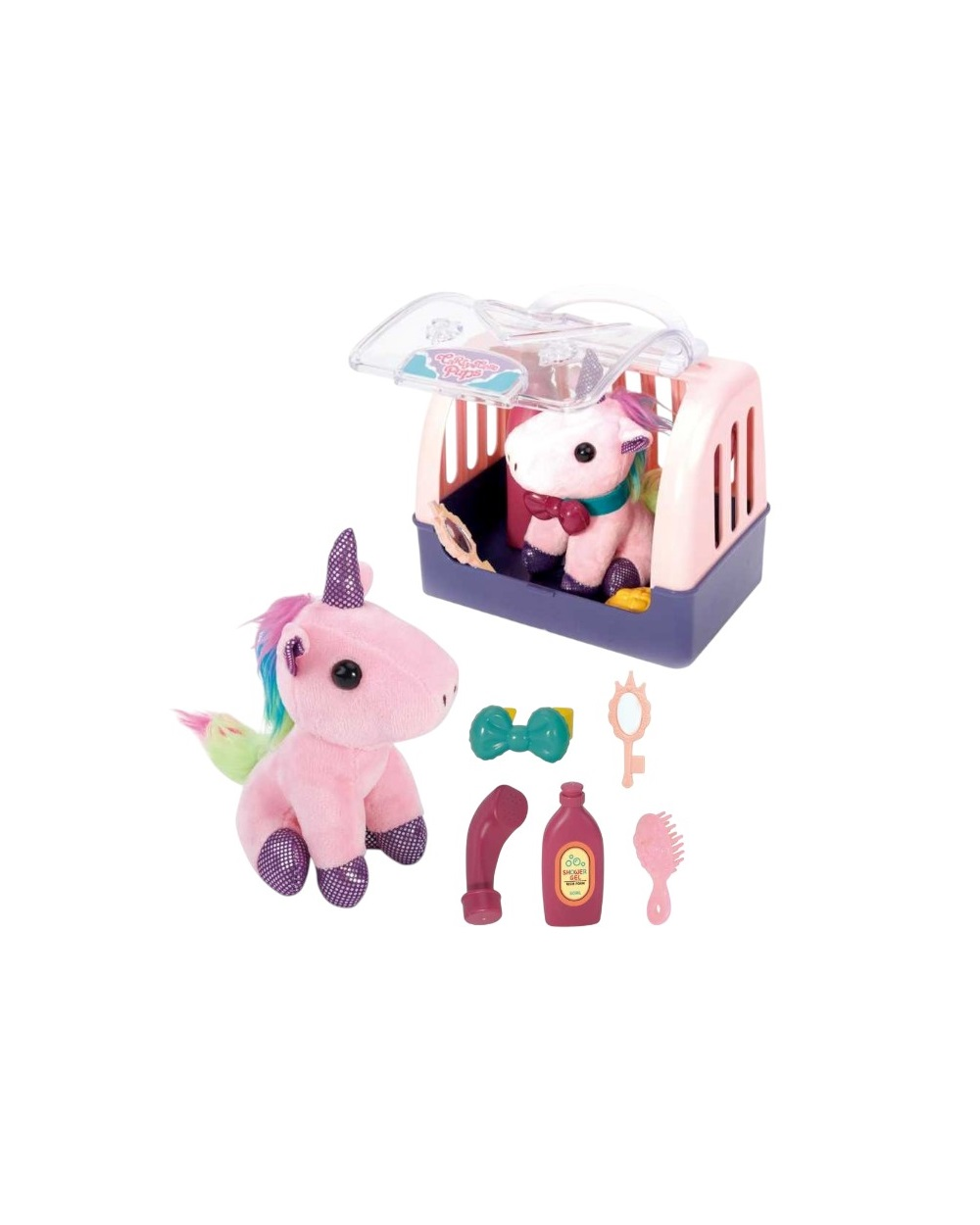 Λούτρινος μονόκερος με αξεσουάρ φροντίδας & τσάντα μεταφοράς - DR5073