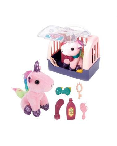 Λούτρινος μονόκερος με αξεσουάρ φροντίδας & τσάντα μεταφοράς - DR5073