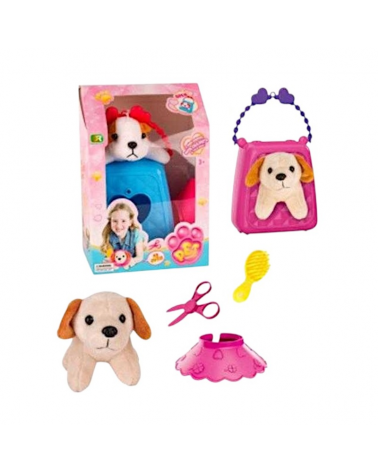 Λούτρινο σκυλάκι με αξεσουάρ & τσάντα μεταφοράς - DR5093