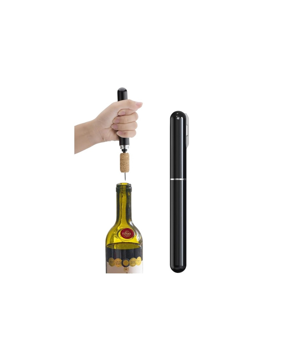 Ανοιχτήρι κρασιού με πίεση αέρος - Τιρμπουσόν - KH1-002101 - 812549 - Black