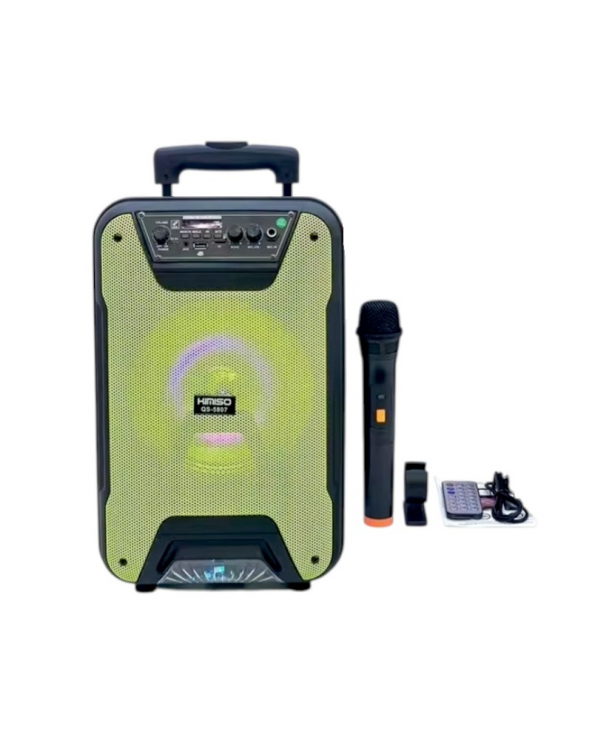 Φορητό ηχείο subwoofer με μικρόφωνο Karaoke - QS-5807 - 813072 - Green