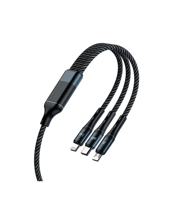 Καλώδιο φόρτισης & data 3in1 - Fast Charge - CL-972 - 1.2m - AWEI - Black