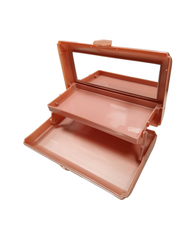 Κουτί οργάνωσης μακιγιάζ με καθρέπτη - 575 - 121064 - Beige