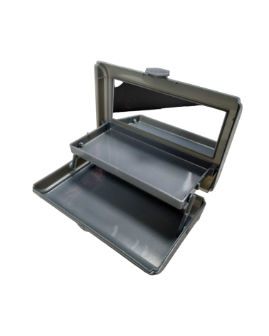 Κουτί οργάνωσης μακιγιάζ με καθρέπτη - 575 - 121064 - Grey