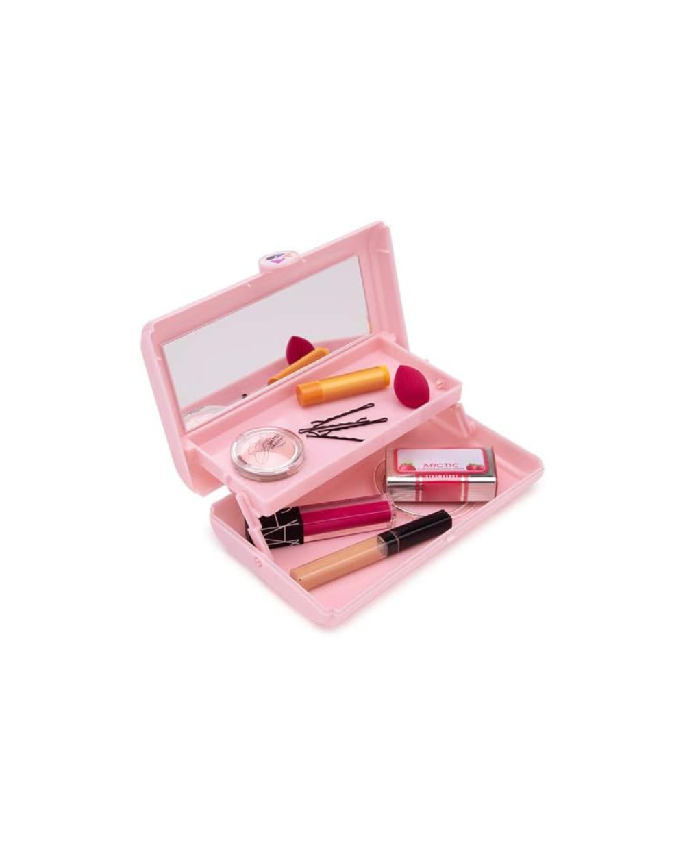 Κουτί οργάνωσης μακιγιάζ με καθρέπτη - 575 - 121064 - Light Pink