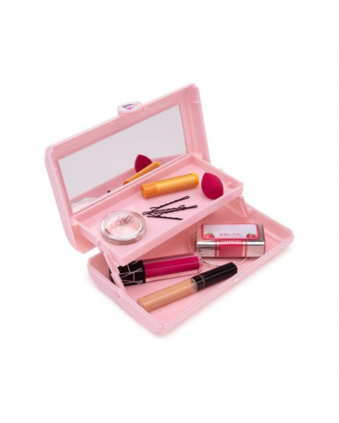 Κουτί οργάνωσης μακιγιάζ με καθρέπτη - 575 - 121064 - Light Pink