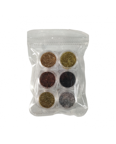 Σετ Glitter νυχιών Nail Art - Diamond Glitter - 6pcs