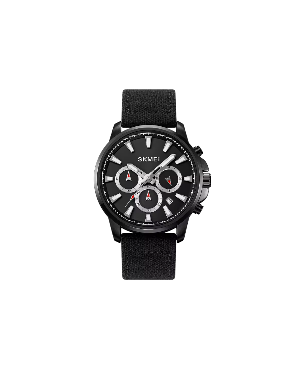 Aναλογικό ρολόι χειρός – Skmei - 2071 - Υφασμάτινο λουρί - Black/Silver