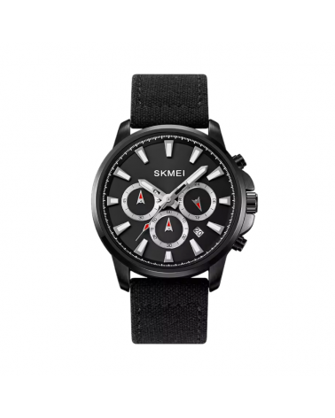 Aναλογικό ρολόι χειρός – Skmei - 2071 - Υφασμάτινο λουρί - Black/Silver