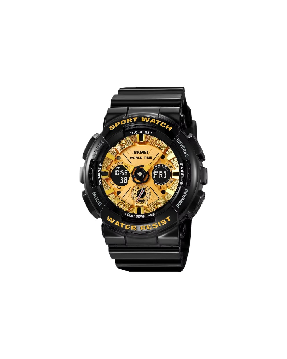 Ψηφιακό/αναλογικό ρολόι χειρός - Skmei - 2118 - Black/Gold