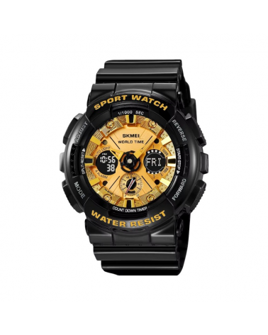 Ψηφιακό/αναλογικό ρολόι χειρός - Skmei - 2118 - Black/Gold