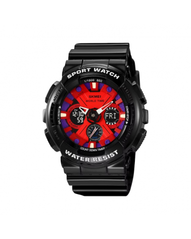 Ψηφιακό/αναλογικό ρολόι χειρός - Skmei - 2118 - Black/Red