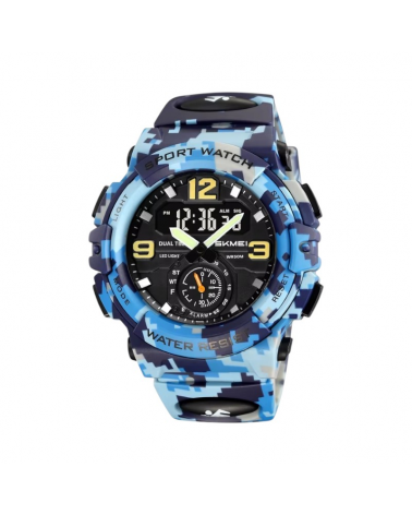Ψηφιακό/αναλογικό ρολόι χειρός - Skmei - 2341 - Army Blue