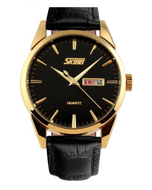 Αναλογικό ρολόι χειρός – Skmei - 9073 - Black/Gold
