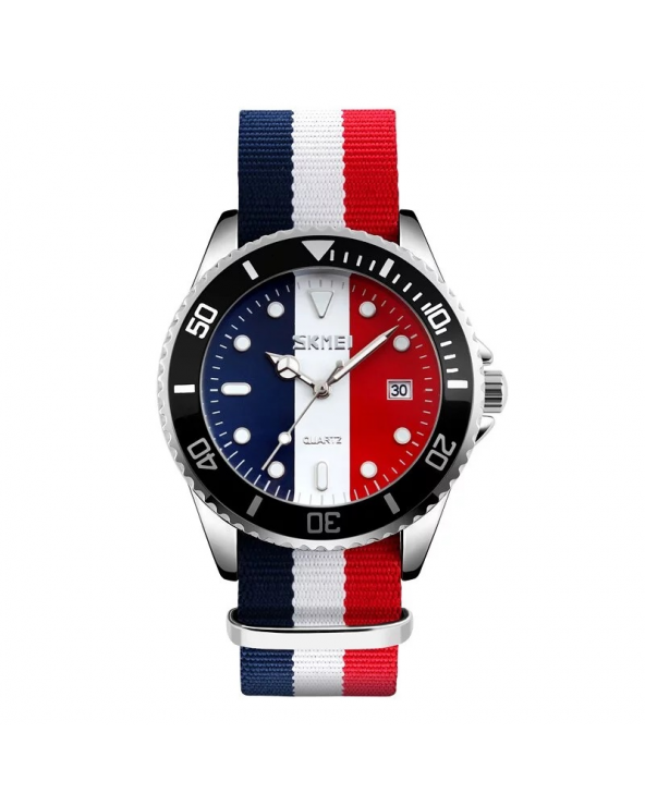 Αναλογικό ρολόι χειρός – Skmei - 9133 - Red/White/Blue
