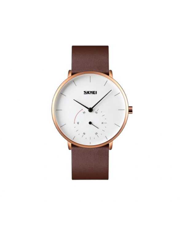 Αναλογικό ρολόι χειρός – Skmei - 9213 - Brown/White