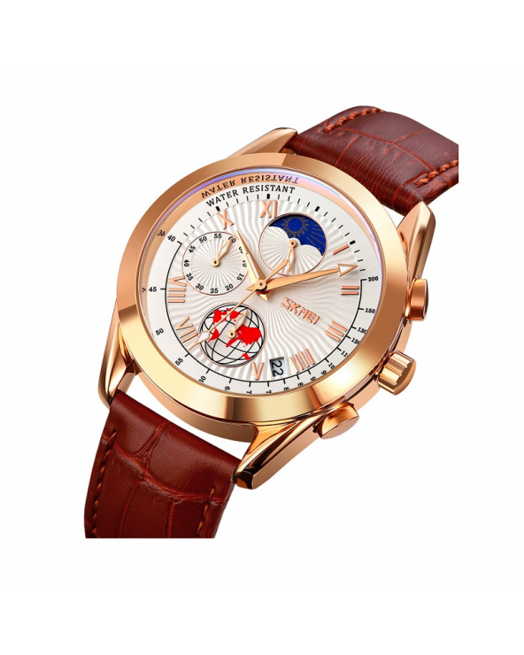 Αναλογικό ρολόι χειρός – Skmei - 9236 - Brown/Gold