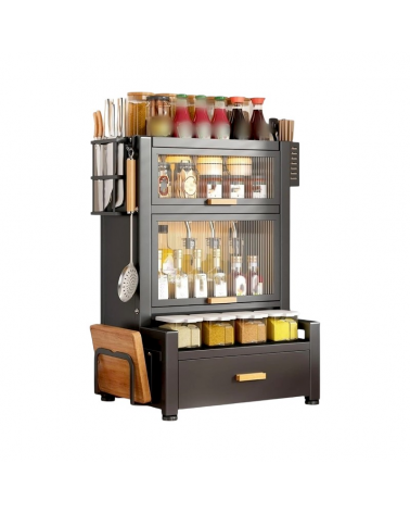 Ντουλάπι οργάνωσης κουζίνας τριώροφο - 11909 - 114036 - Black