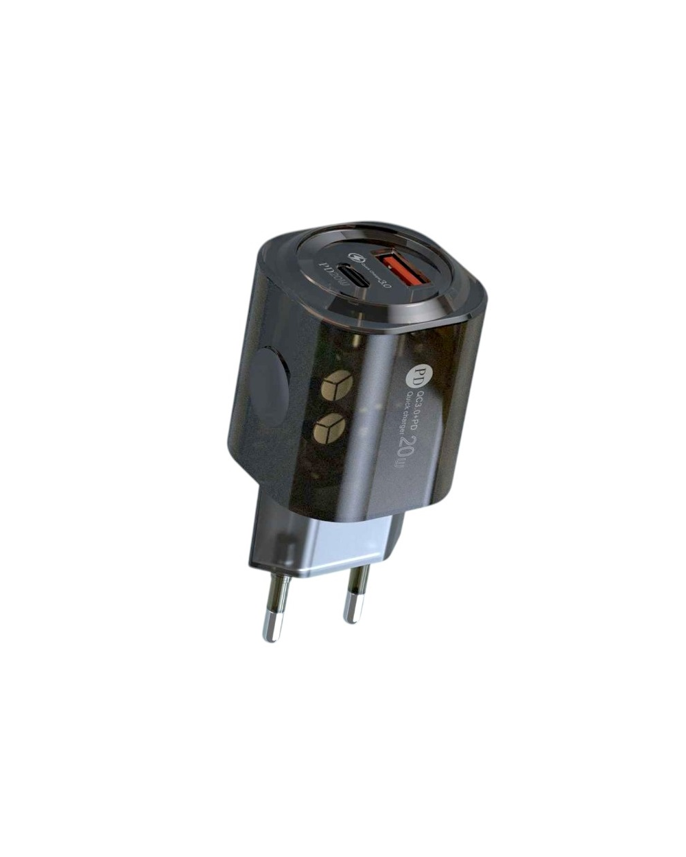 Αντάπτορας φόρτισης Fast Charge με 2 θύρες USB-A & Type-C - 20W - CX-179B