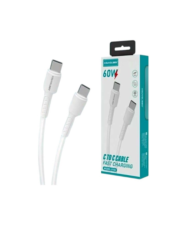 Καλώδιο φόρτισης & data - USB Type-C σε Type-C - Fast Charge - X102 - 1m - 60W