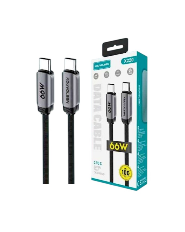 Καλώδιο φόρτισης & data - USB Type-C σε Type-C - Fast Charge - X220 - 66W