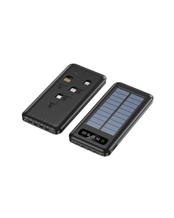 Powerbank με ηλιακό πάνελ - 4in1 - 10.000mah - YM519 - 810392 - Black
