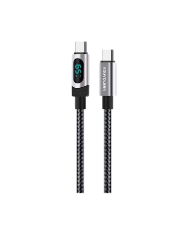 Καλώδιο φόρτισης & data με ψηφιακή οθόνη - USB Type-C σε Type-C - Super Fast Charge - X163 - 65W -