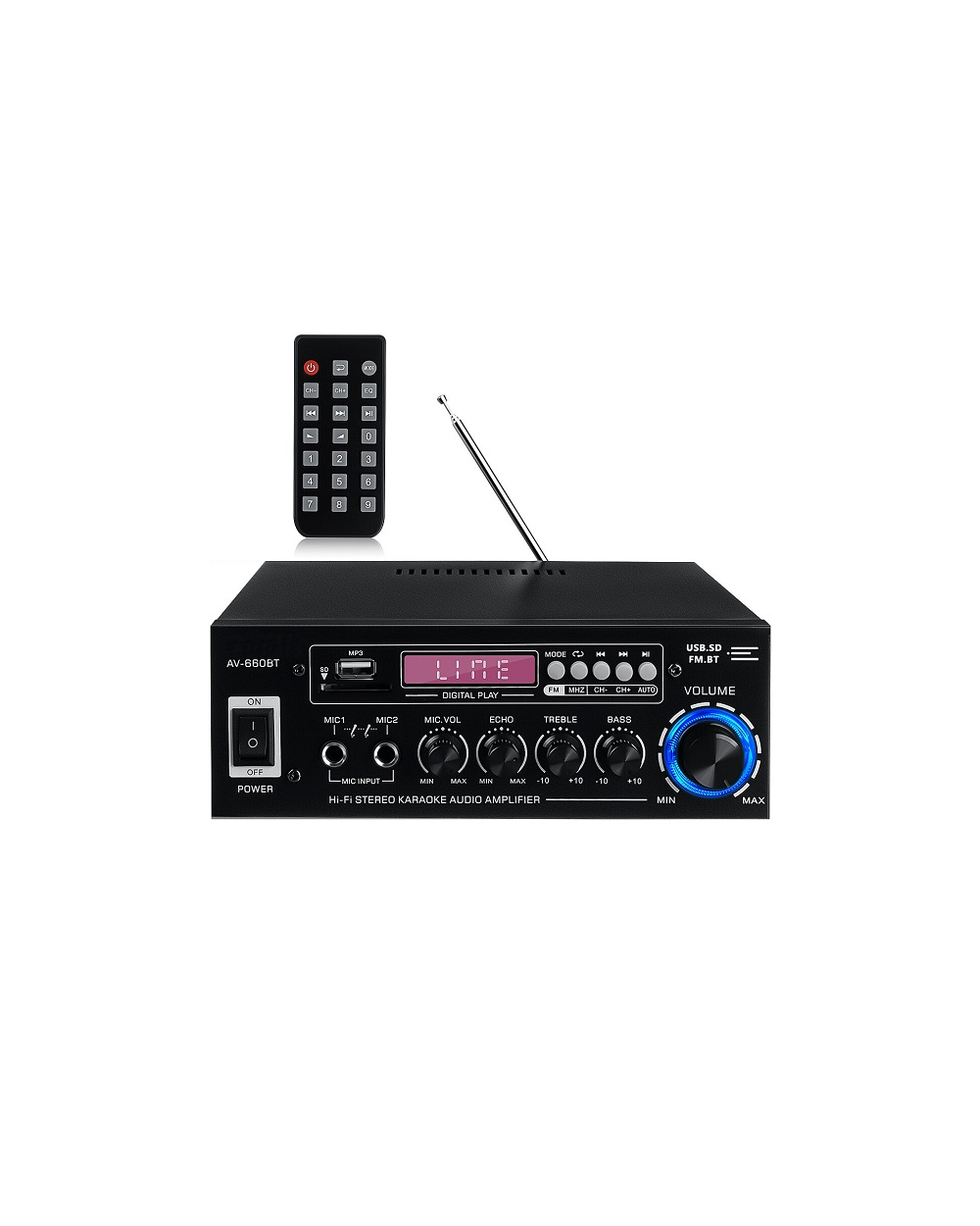 Στερεοφωνικός ραδιοενισχυτής - 660BT
