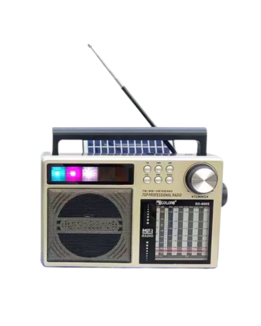 Επαναφορτιζόμενο ραδιόφωνο με ηλιακό πάνελ - RX-868S - 020016 - Gold