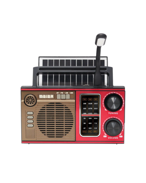 Επαναφορτιζόμενο ραδιόφωνο με ηλιακό πάνελ - M-538BTS - 370090 - Red