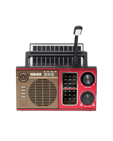Επαναφορτιζόμενο ραδιόφωνο με ηλιακό πάνελ - M-538BTS - 370090 - Red