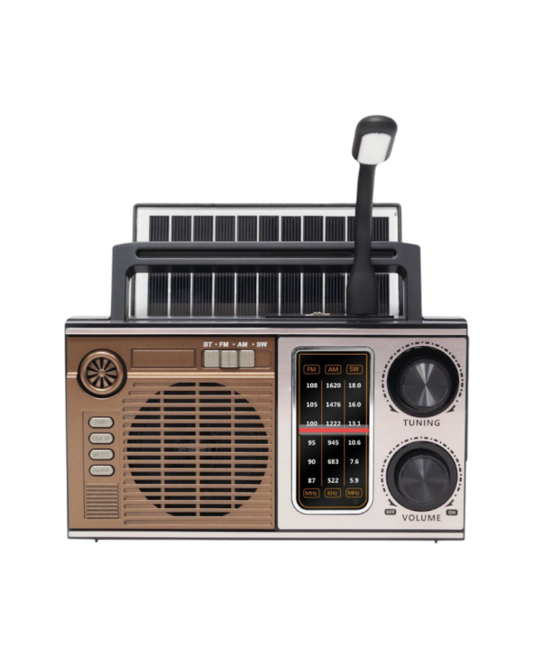 Επαναφορτιζόμενο ραδιόφωνο με ηλιακό πάνελ - M-538BTS - 370090 - Silver